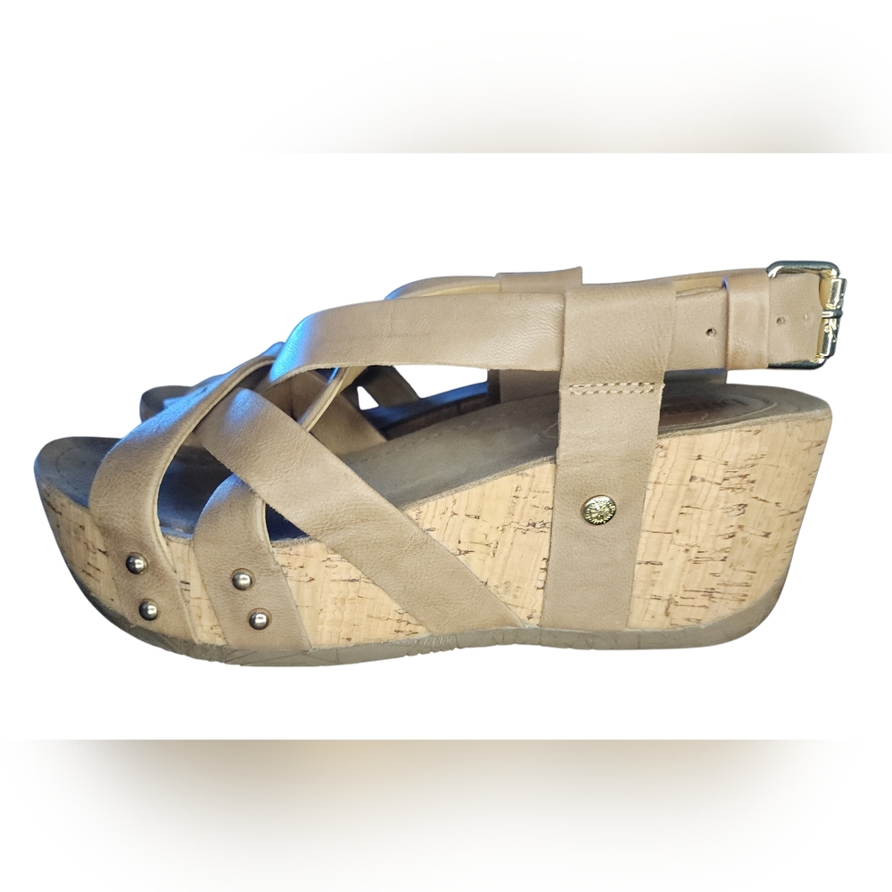 Bussola Formentera Cross Straps Wedge Sandals, Womens 37 EU (6-6.5 US) - Picture 2 of 14